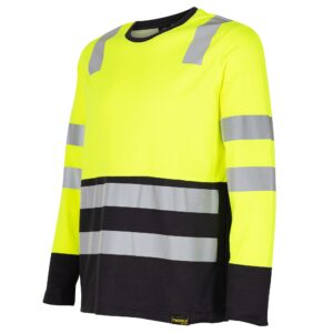 Polera Polo Hibrida Hi-Vis Bi Color Manga Larga Hombre