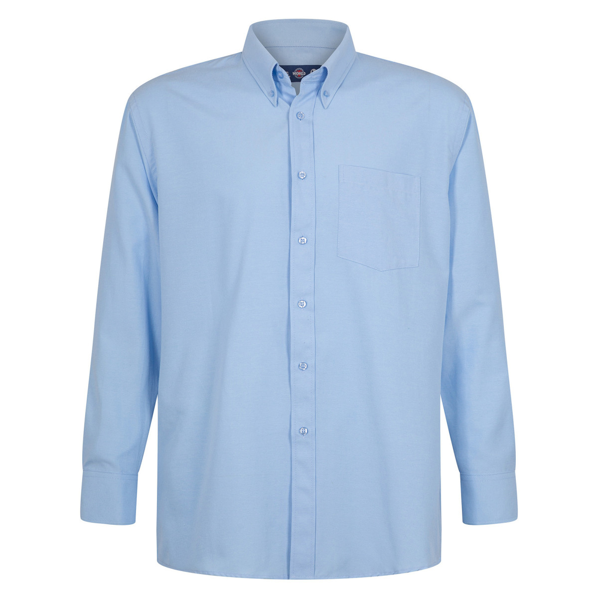 Camisa Oxford Classic Con Bolsillo Manga Larga Hombre