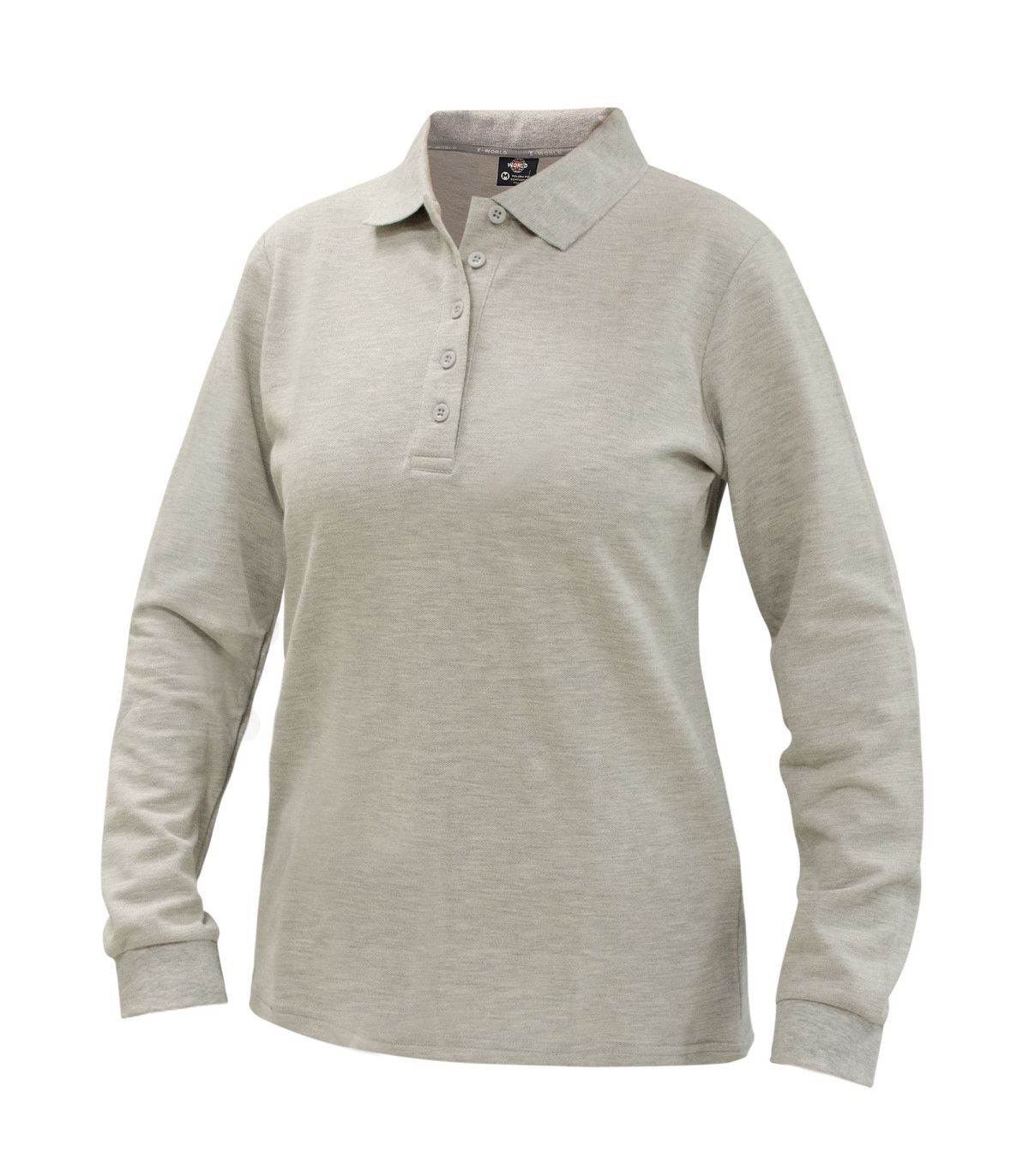 Polera Polo Confort Spandex Manga Larga Mujer